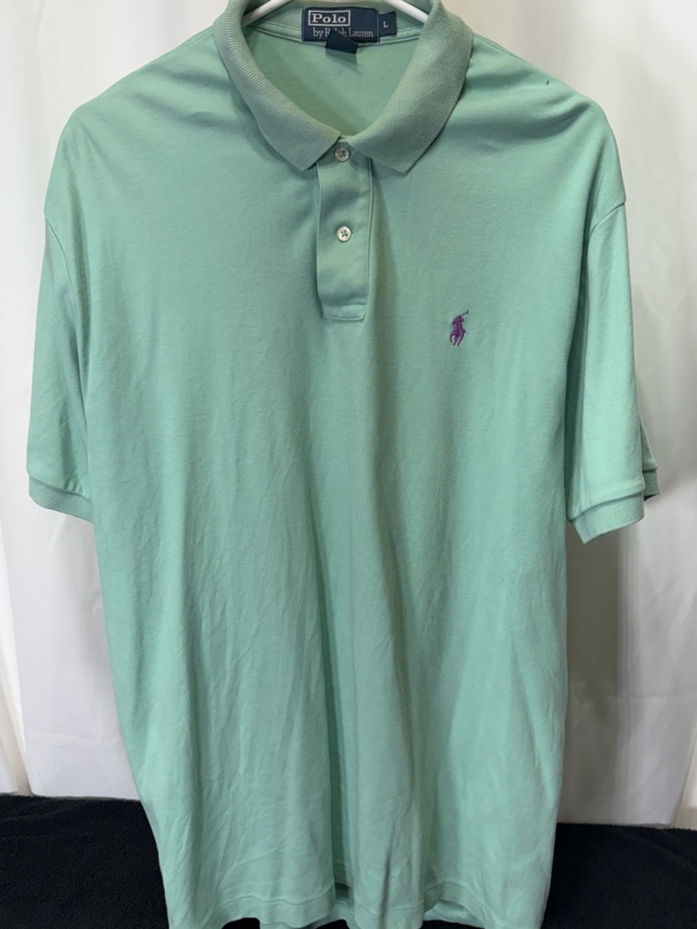 Ralph Lauren Light Mint Polo with Purple Pony 2665